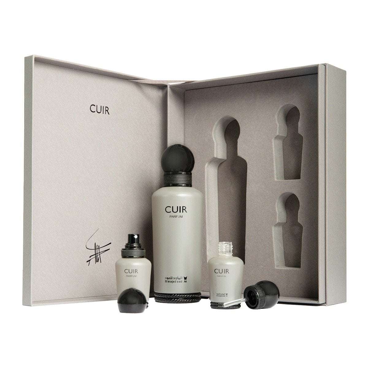Cuir Perfume Gift Box 150ml + 15ml Oil + 15ml Perfume - Image 2